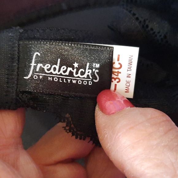 Fredericks Of Hollywood Black Lace Bra 34C - Picture 10 of 12